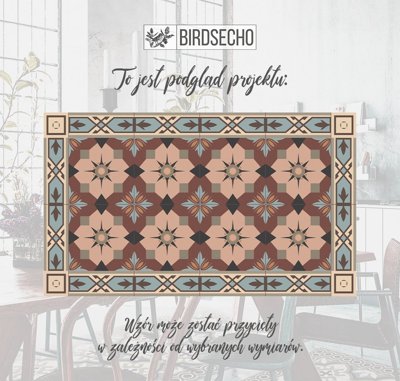 Dywan winylowy Geometryczne kafelki azulejos gwiazdy