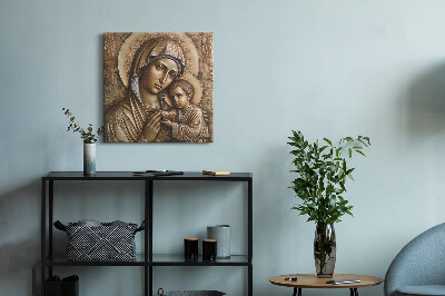 Obraz na płótnie Płaskorzeźba Matki Boskiej z Jezusem