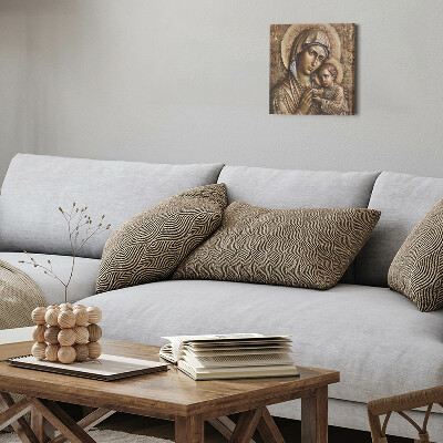 Obraz na płótnie Płaskorzeźba Matki Boskiej z Jezusem