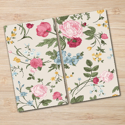 Deska do krojenia Kolorowe kwiaty różowe