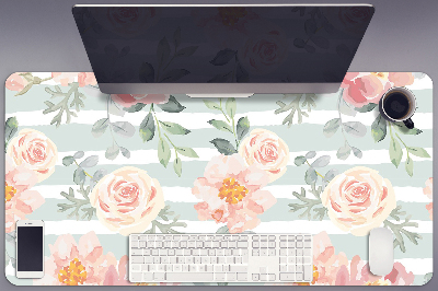 Mata ochronna na biurko Różowe kwiaty