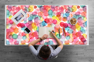 Mata na biurko Kolorowe geometryczne bąbelki