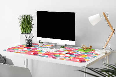 Mata na biurko Kolorowe geometryczne bąbelki