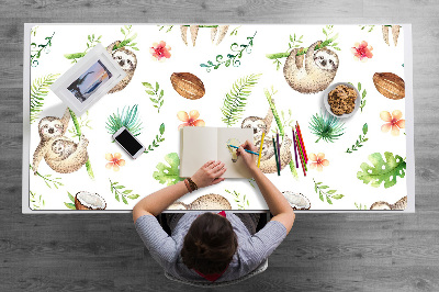 Mata na biurko dla dzieci Śmieszne leniwce