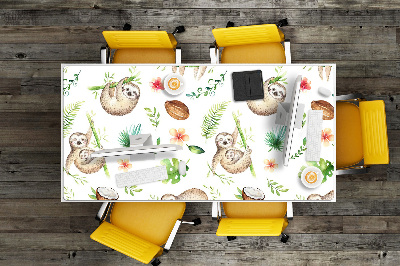 Mata na biurko dla dzieci Śmieszne leniwce