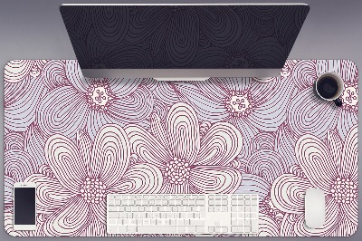 Mata ochronna na biurko Kwiaty Doodle