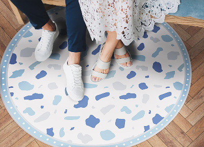 Dywan okrągły winylowy do domu okrągła abstrakcyjne ciapki