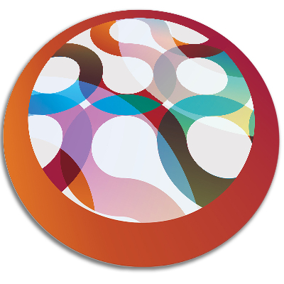 Uniwersalny dywan okrągły winylowy abstrakcyjne kształty