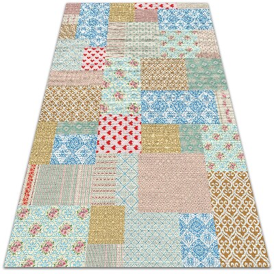 Modny dywan winylowy Patchwork różne kawałki
