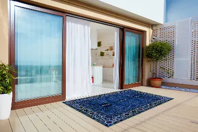 Nowoczesny dywan na balkon wzór Wschodni styl