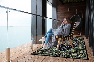 Nowoczesny dywan na balkon wzór Złota mandala
