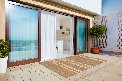 Dywan na taras do ogrodu na balkon Beżowy w linie