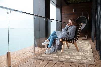 Dywan na taras do ogrodu na balkon Beżowa tkanina