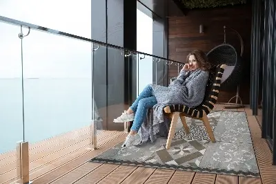 Dywan na taras do ogrodu na balkon Ozdobne płytki