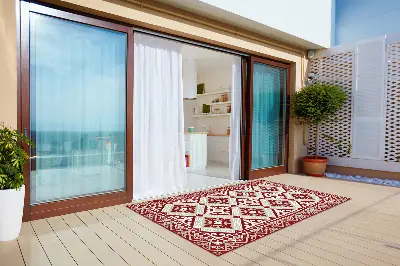 Dywan na taras do ogrodu na balkon Kwiecisty wzór