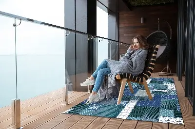 Dywan balkonowy wzór Tropikalny patchwork