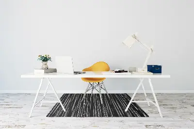 Mata na podłogę pod krzesło Czarny projekt