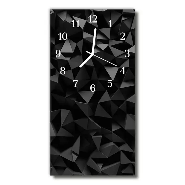 Zegar Szklany Pionowy Nowoczesny Geometria grafika 3d