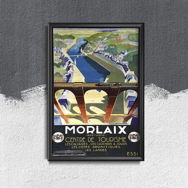 Retro plakat Morlaix Bretagne