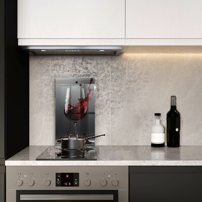 Szklana deska do krojenia Czerwone wino w kieliszku