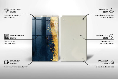 Szklana deska do krojenia Abstrakcja złoto