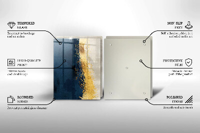 Szklana deska do krojenia Abstrakcja złoto