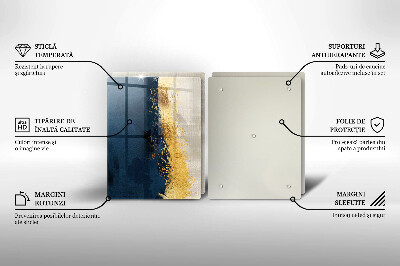 Szklana deska do krojenia Abstrakcja złoto