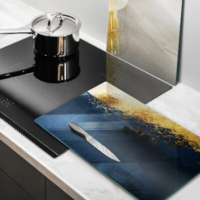 Szklana deska do krojenia Abstrakcja złoto
