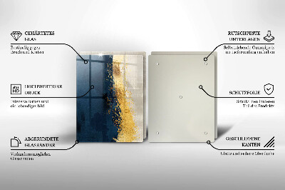 Szklana deska do krojenia Abstrakcja złoto