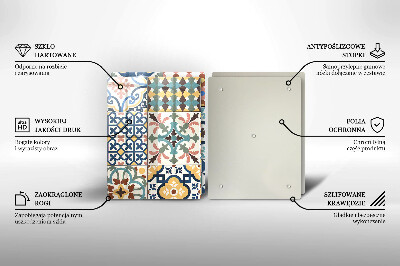 Szklana deska do krojenia Ozdobne płytki kafelki