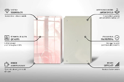 Szklana deska do krojenia Tło pastelowe róże