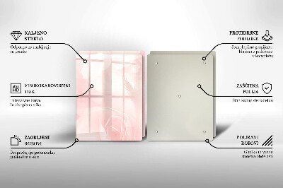 Szklana deska do krojenia Tło pastelowe róże
