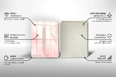 Szklana deska do krojenia Tło pastelowe róże