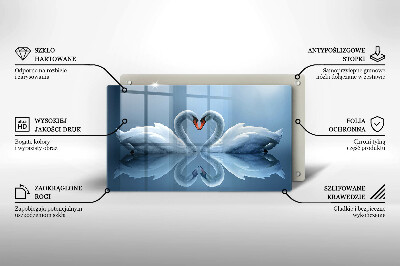 Deska kuchenna Dwa łabędzie serce