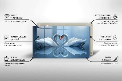 Deska kuchenna Dwa łabędzie serce