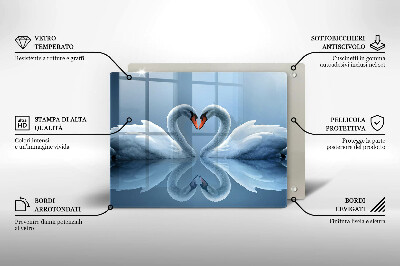 Deska kuchenna Dwa łabędzie serce