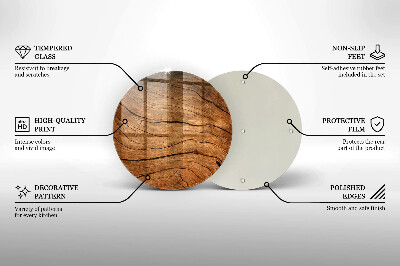 Szklana deska do krojenia Tekstura deski drewna