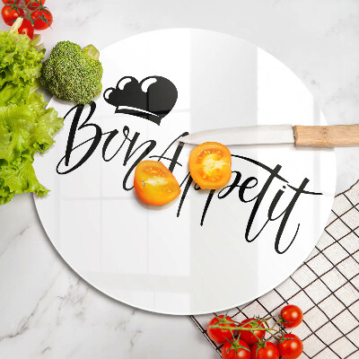 Deska kuchenna szklana Napis Bon Appetit