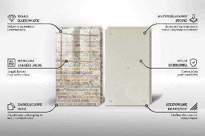 Osłona ściany przy kuchence gazowej Ściana jasne cegły