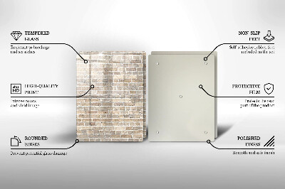 Osłona ściany przy kuchence gazowej Ściana jasne cegły