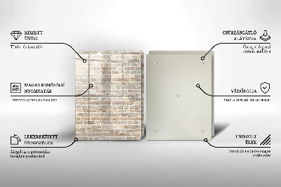 Osłona ściany przy kuchence gazowej Ściana jasne cegły