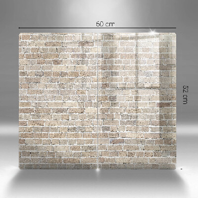 Osłona ściany przy kuchence gazowej Ściana jasne cegły