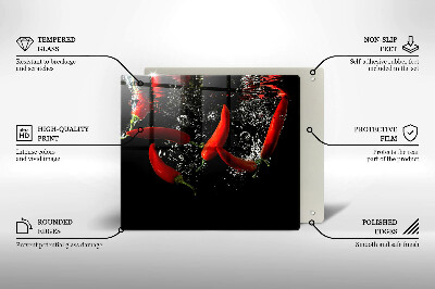 Osłona na płytę indukcyjną Papryczki chili w wodzie