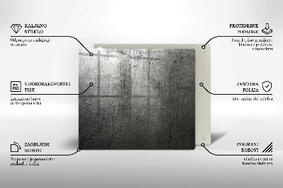 Osłona na płytę indukcyjną Tekstura metalu