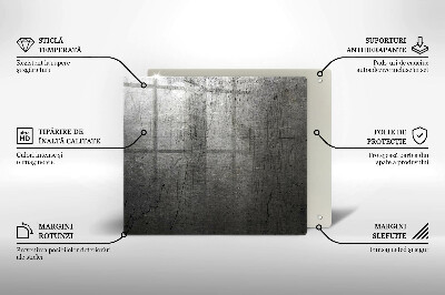 Osłona na płytę indukcyjną Tekstura metalu