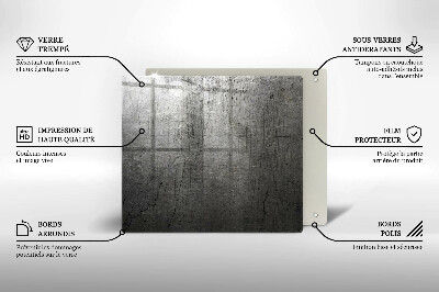 Osłona na płytę indukcyjną Tekstura metalu