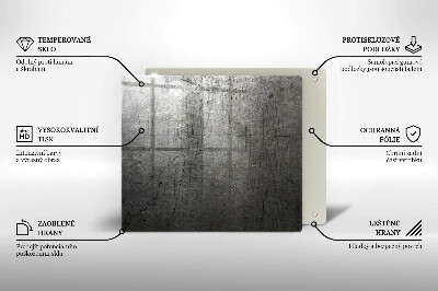 Osłona na płytę indukcyjną Tekstura metalu