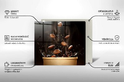 Szkło na płytę indukcyjną Gorąca kawa ziarna
