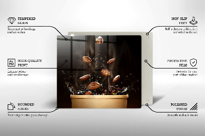 Szkło na płytę indukcyjną Gorąca kawa ziarna