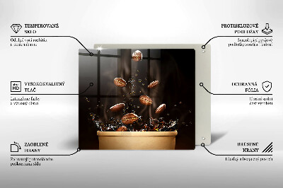 Szkło na płytę indukcyjną Gorąca kawa ziarna